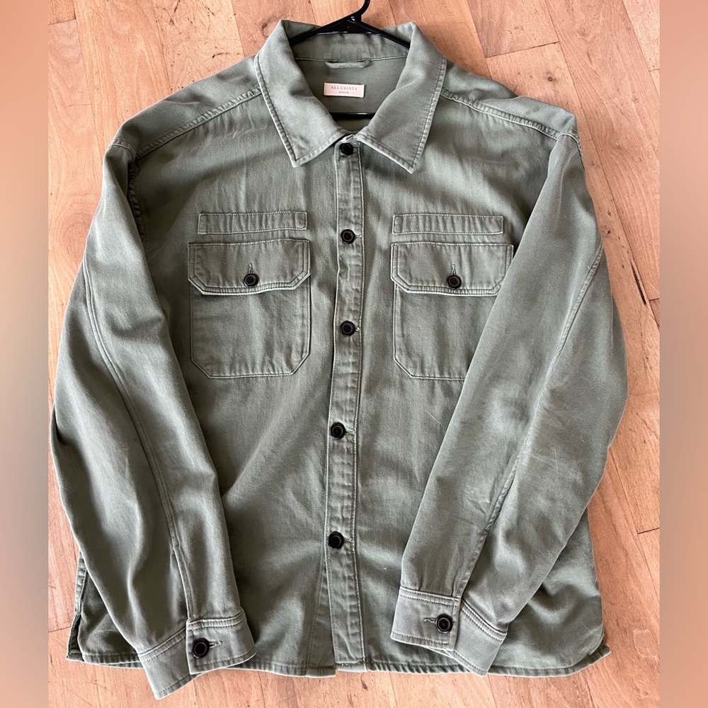 Allsaints military style oversized shirt